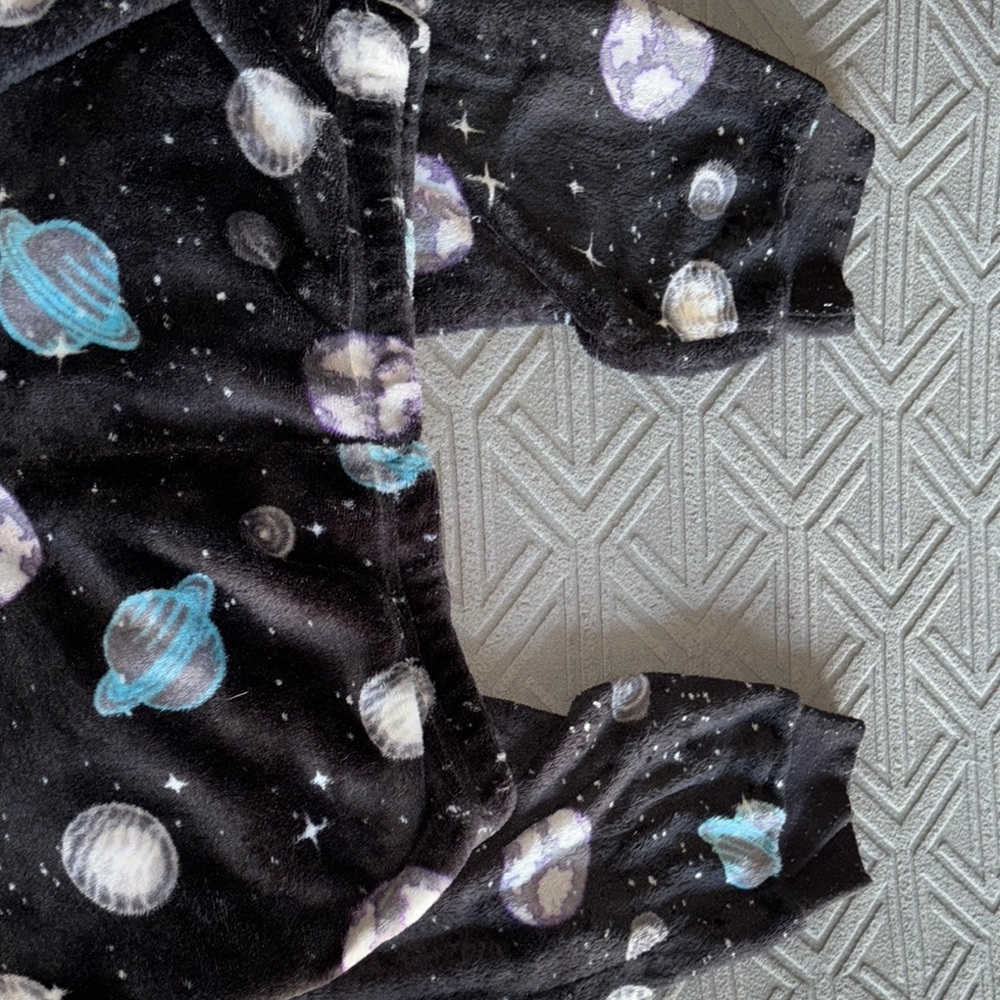 Boys Black Space-Themed Pajama Pants - Picture 4 of 6